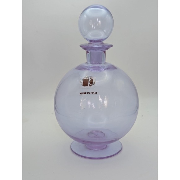 Carlo Moretti Other - Carlo‎ Moretti Murano Glass Decanter Purple Orb Stopper Made in Italy Vintage